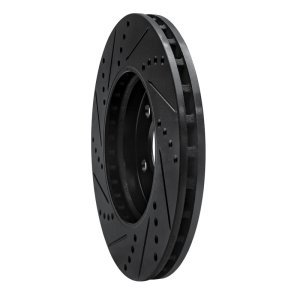 Mercedes-Benz B200 Brake Rotor (1) - Front Right - R1 Concepts - Drilled & Slotted - Black - `06-`11